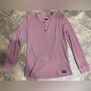 Abercrombie & Fitch Dusty Rose Waffle Knit Henley